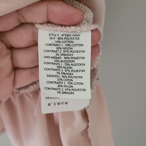 a'reve Ruffle and Lace Sweater, Size Large - Picture 5 of 5